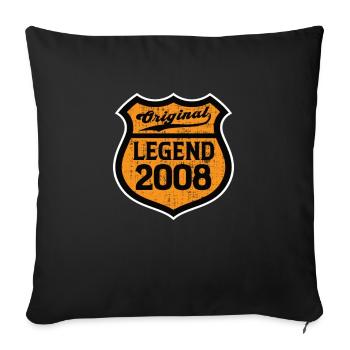 2008 Anniversaire Légende originale depuis l’itinéraire - Housse de coussin décorative 45 x 45 cm - noir - Devant