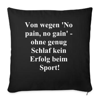 Erfolgsformel Geschenk - Sofakissenbezug 45 x 45 cm - Schwarz - Vorne