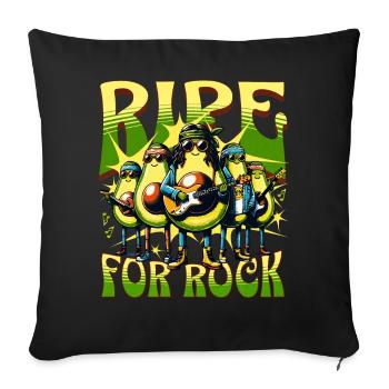 RIPE FOR ROCK rocking Avocados - Sofa pillowcase 17,3'' x 17,3'' (45 x 45 cm) - black - Front