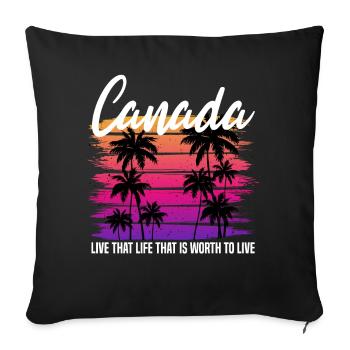 Canada Retro - Sofa pillowcase 17,3'' x 17,3'' (45 x 45 cm) - black - Front