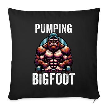 Pomper le Bigfoot - Housse de coussin décorative 45 x 45 cm - noir - Devant
