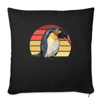 Penguin Kawaii Penguin Cute - Sofa pillowcase 17,3'' x 17,3'' (45 x 45 cm) - black - Front