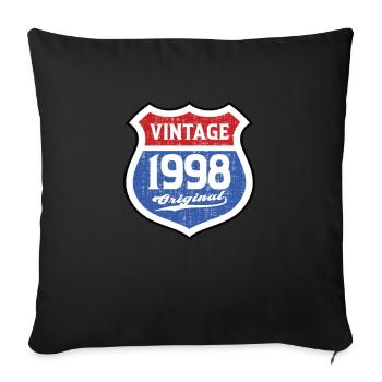 1998 Geburtstag Route Vintage Original - Sofakissenbezug 45 x 45 cm - Schwarz - Vorne