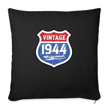 1944 Birthday Route Vintage Original - Sofa pillowcase 17,3'' x 17,3'' (45 x 45 cm) - black - Front