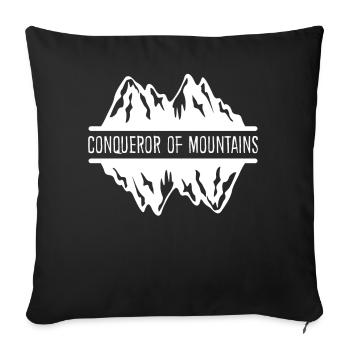 Hiking Mountain Trekking Mountains - Sofa pillowcase 17,3'' x 17,3'' (45 x 45 cm) - black - Front