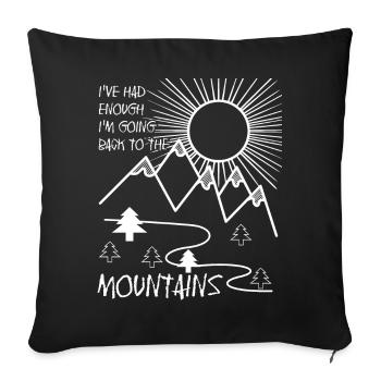Mountain Hiking Trekking Mountains - Sofa pillowcase 17,3'' x 17,3'' (45 x 45 cm) - black - Front