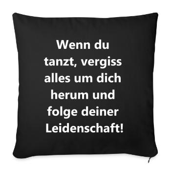 Dancing Hearts Gift - Sofa pillowcase 17,3'' x 17,3'' (45 x 45 cm) - black - Front