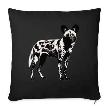 Wild Dogs Wild Dog - Sofa pillowcase 17,3'' x 17,3'' (45 x 45 cm) - black - Front