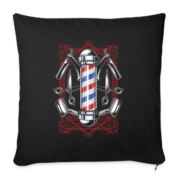 Chemise de coiffeur L’élégance à chaque coupe - Housse de coussin décorative 45 x 45 cm - noir - Devant