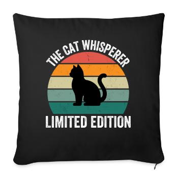 The Cat Whisperer - Sofa pillowcase 17,3'' x 17,3'' (45 x 45 cm) - black - Front