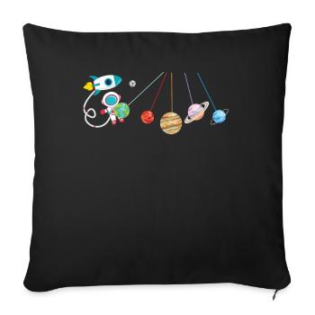 Space, Space, Nerd, Geed, Science Meme - Sofa pillowcase 17,3'' x 17,3'' (45 x 45 cm) - black - Front