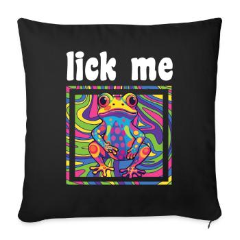 Acide psychédélique Folk Trance Rock EDM Goa Rave - Housse de coussin décorative 45 x 45 cm - noir - Devant