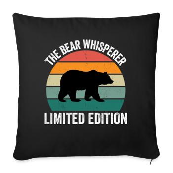 The Bear Whisperer - Sofa pillowcase 17,3'' x 17,3'' (45 x 45 cm) - black - Front