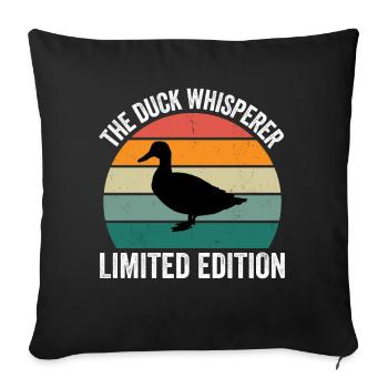 The Duck Whisperer - Sofa pillowcase 17,3'' x 17,3'' (45 x 45 cm) - black - Front