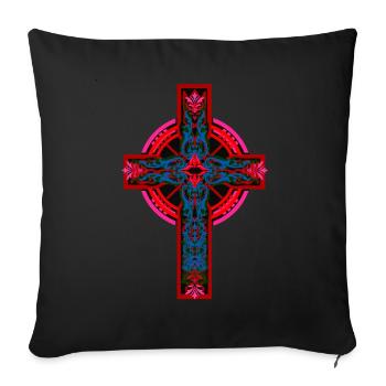 Cross Crosses Crucifix Jesus God Church - Sofa pillowcase 17,3'' x 17,3'' (45 x 45 cm) - black - Front