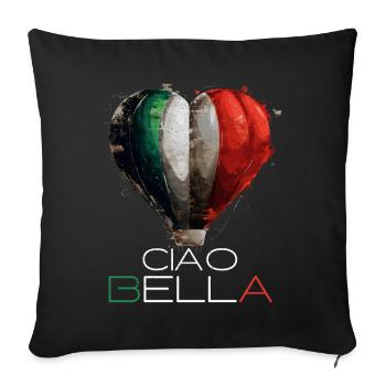 Ciao Bella - Sofa pillowcase 17,3'' x 17,3'' (45 x 45 cm) - black - Front