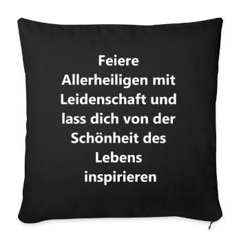 Cadeau pour l’âme - Housse de coussin décorative 45 x 45 cm - noir - Devant