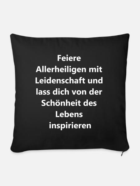 Geschenk für die Seele - Sofakissenbezug 45 x 45 cm - Schwarz