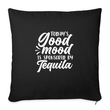 Tequila Sunrise Saufen Party Mexiko Geschenk - Sofakissenbezug 45 x 45 cm - Schwarz - Vorne
