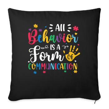 Autism Awareness Day Autistic Gift - Sofa pillowcase 17,3'' x 17,3'' (45 x 45 cm) - black - Front