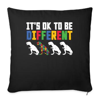 Autism - Sofa pillowcase 17,3'' x 17,3'' (45 x 45 cm) - black - Front