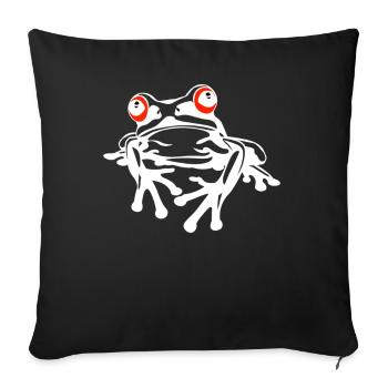 Tree Frog Baumfrösche Baumfrosch - Sofakissenbezug 45 x 45 cm - Schwarz - Vorne