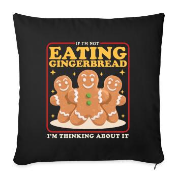 Gingerbread Gingerbread Man Gingerbread Men Gift - Sofa pillowcase 17,3'' x 17,3'' (45 x 45 cm) - black - Front