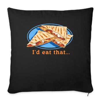 Quesadilla Tortillas Quesadillas Gift - Sofa pillowcase 17,3'' x 17,3'' (45 x 45 cm) - black - Front