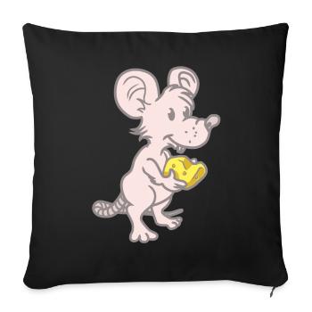 Mouse Mice Rat Rats Rodents Rodents Child - Sofa pillowcase 17,3'' x 17,3'' (45 x 45 cm) - black - Front