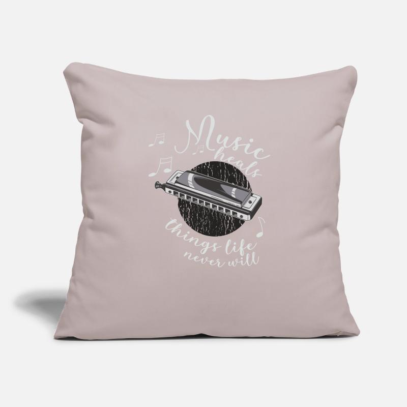 Harmonica Player Musician Harmonica Sofa pillowcase 17,3'' x 17,3'' (45 x 45 cm)