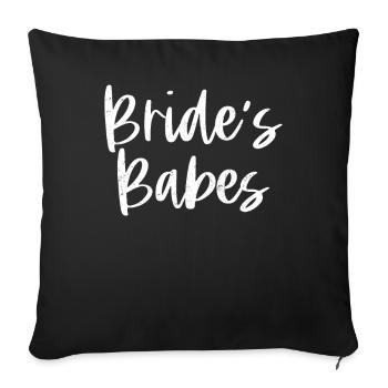 Vieille fille - Housse de coussin décorative 45 x 45 cm - noir - Devant