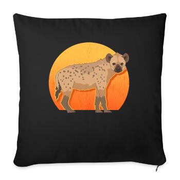 Hyène Hyène Cadeau Hyène Tachetée - Housse de coussin décorative 45 x 45 cm - noir - Devant