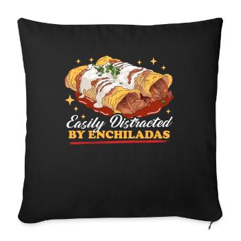 Enchilada Mexican Food Enchiladas Gift - Sofa pillowcase 17,3'' x 17,3'' (45 x 45 cm) - black - Front
