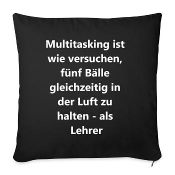 Teacher Gift - Sofa pillowcase 17,3'' x 17,3'' (45 x 45 cm) - black - Front
