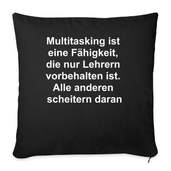 Cadeau pour l’enseignant aux multiples talents - Housse de coussin décorative 45 x 45 cm - noir - Devant