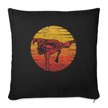 Retro Capoeirista Ginga Tanzprofi - Sofakissenbezug 45 x 45 cm - Schwarz - Vorne