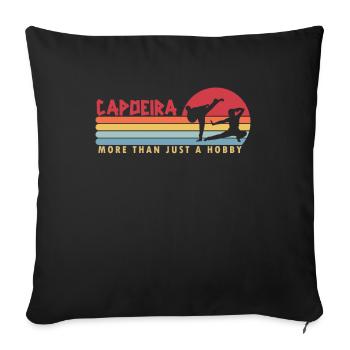 Capoeira mehr als ein Hobby Ginga Capoeirista - Sofakissenbezug 45 x 45 cm - Schwarz - Vorne