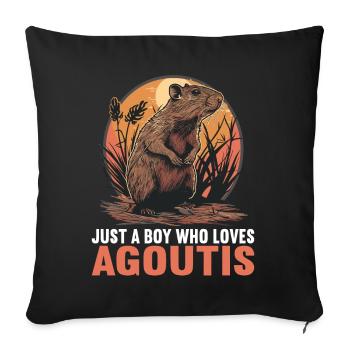 Agouti Agutis Aguti - Sofakissenbezug 45 x 45 cm - Schwarz - Vorne
