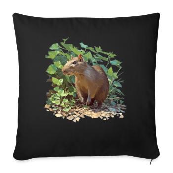 Agouti Agutis Aguti - Sofakissenbezug 45 x 45 cm - Schwarz - Vorne