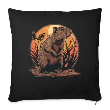 Agouti Agutis Aguti - Sofakissenbezug 45 x 45 cm - Schwarz - Vorne