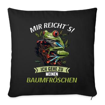 Tree Frog Baumfrösche Baumfrosch - Sofakissenbezug 45 x 45 cm - Schwarz - Vorne