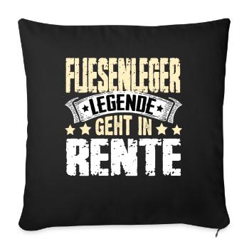 Tiler legend retires - Sofa pillowcase 17,3'' x 17,3'' (45 x 45 cm) - black - Front
