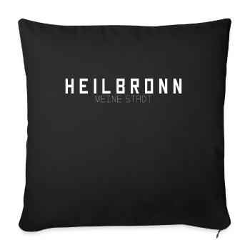 Heilbronn Ma ville - Housse de coussin décorative 45 x 45 cm - noir - Devant