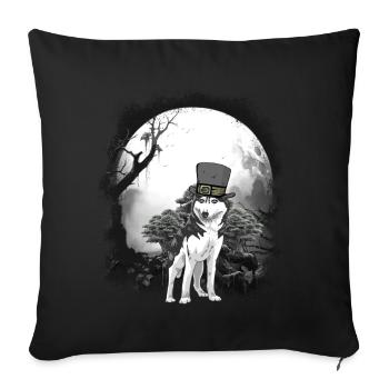 Wehrwolf Wolf Wolves Halloween Medieval Dog - Sofa pillowcase 17,3'' x 17,3'' (45 x 45 cm) - black - Front