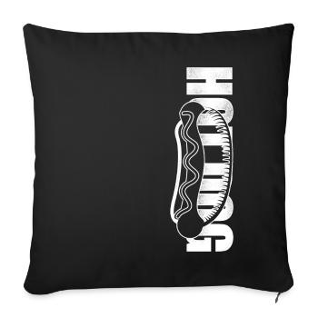 Hot Dog Adult Hot Dog - Sofa pillowcase 17,3'' x 17,3'' (45 x 45 cm) - black - Front