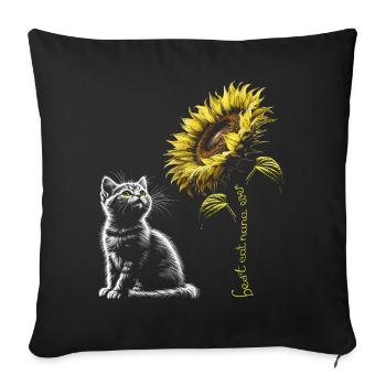 Best Cat Nana Ever - Sofa pillowcase 17,3'' x 17,3'' (45 x 45 cm) - black - Front