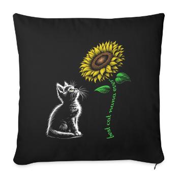 Best Cat Nana Ever - Sofa pillowcase 17,3'' x 17,3'' (45 x 45 cm) - black - Front