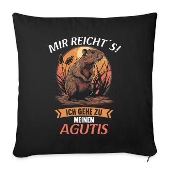 Agouti Agutis Aguti - Sofakissenbezug 45 x 45 cm - Schwarz - Vorne