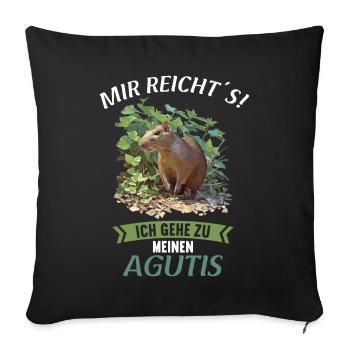 Agouti Agutis Aguti - Sofakissenbezug 45 x 45 cm - Schwarz - Vorne