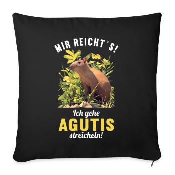 Agouti Agutis Aguti - Sofakissenbezug 45 x 45 cm - Schwarz - Vorne